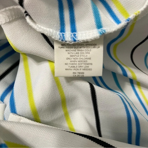 Callaway Short Sleeve Polo Shirt Women’s Medium Golf Pickleball Striped - Picture 8 of 8